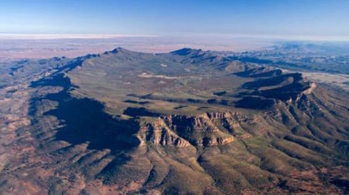 Wilpena Pound, Flinders Ranges, South Australia, Australia - aerial