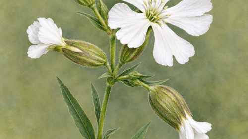 Silene blanca fons verd